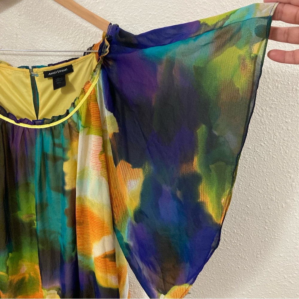 Ashley Stewart Women’s Dress Multicolor Bell Sleeveles Sz20 - Picture 6 of 15